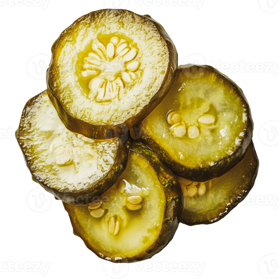 Sliced pickles on a clean background png