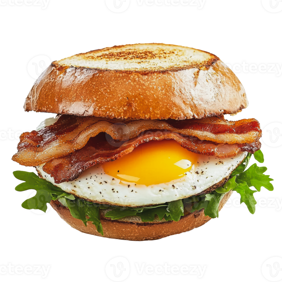 Bacon and egg breakfast sandwich png