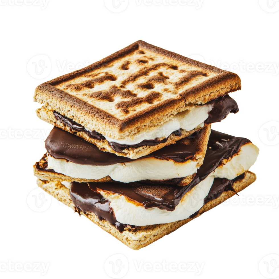 Delicious s'mores stacked high with chocolate png
