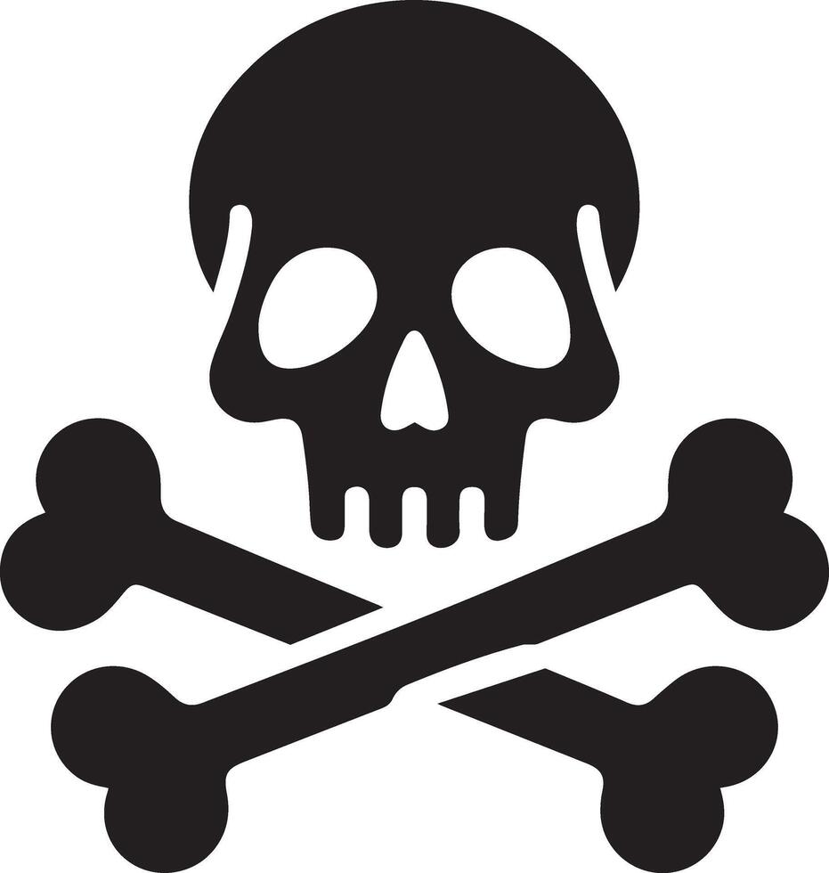 Minimalist Death Icon Black Symbol vector
