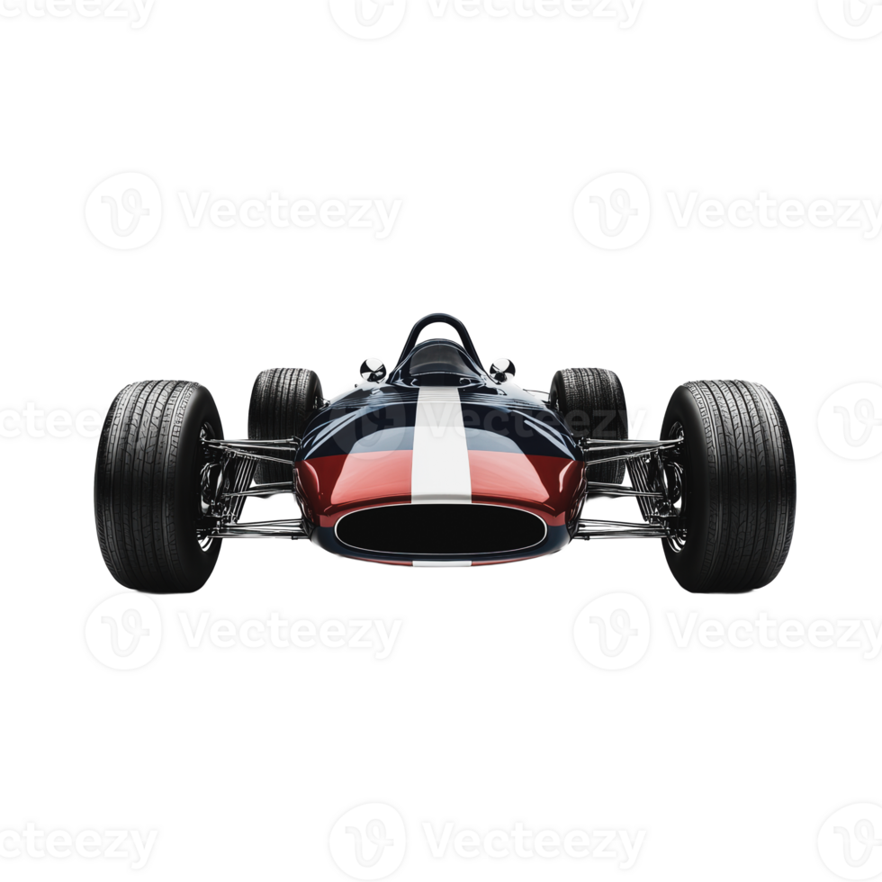 Classic race car viewed from the front angle png