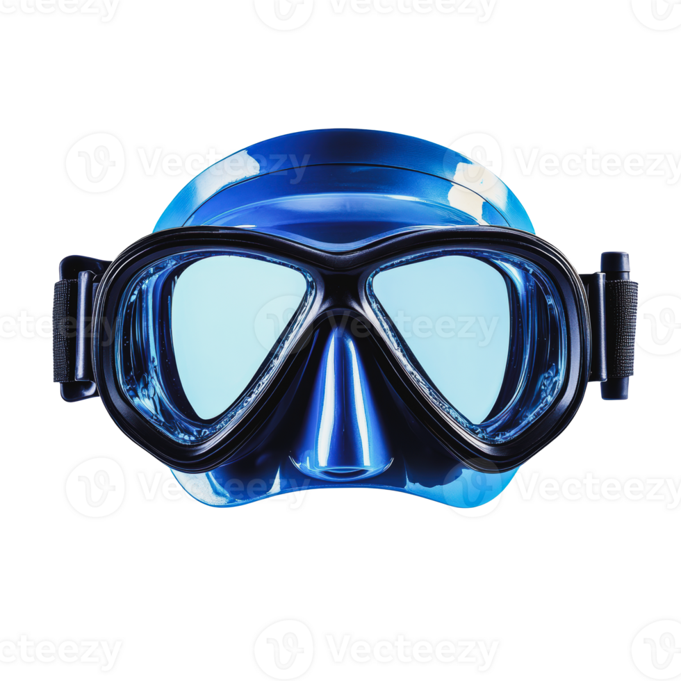 Blue lens diving mask for exploration png