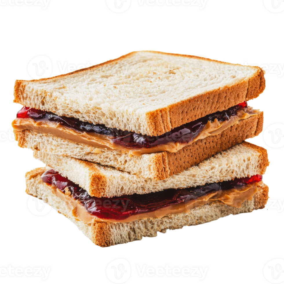 Peanut butter and jelly sandwich arrangement png