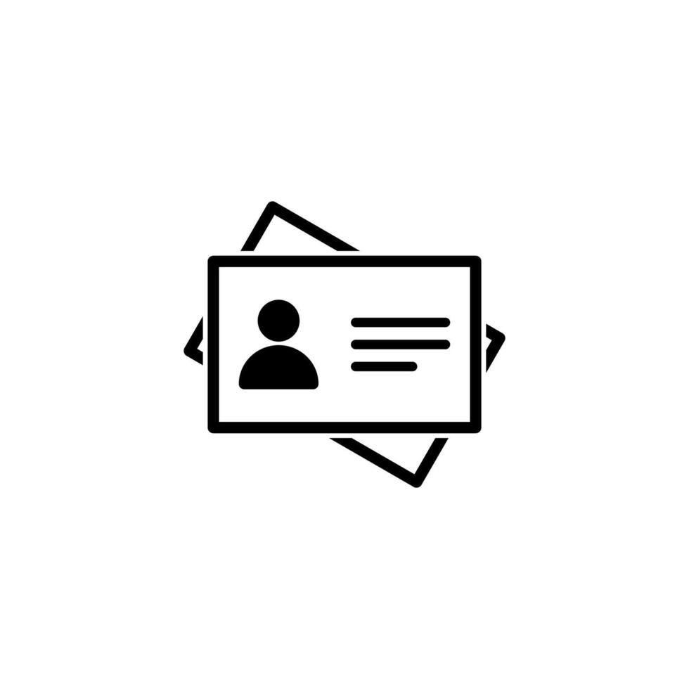 ID card icon. Card icon. Id. vector
