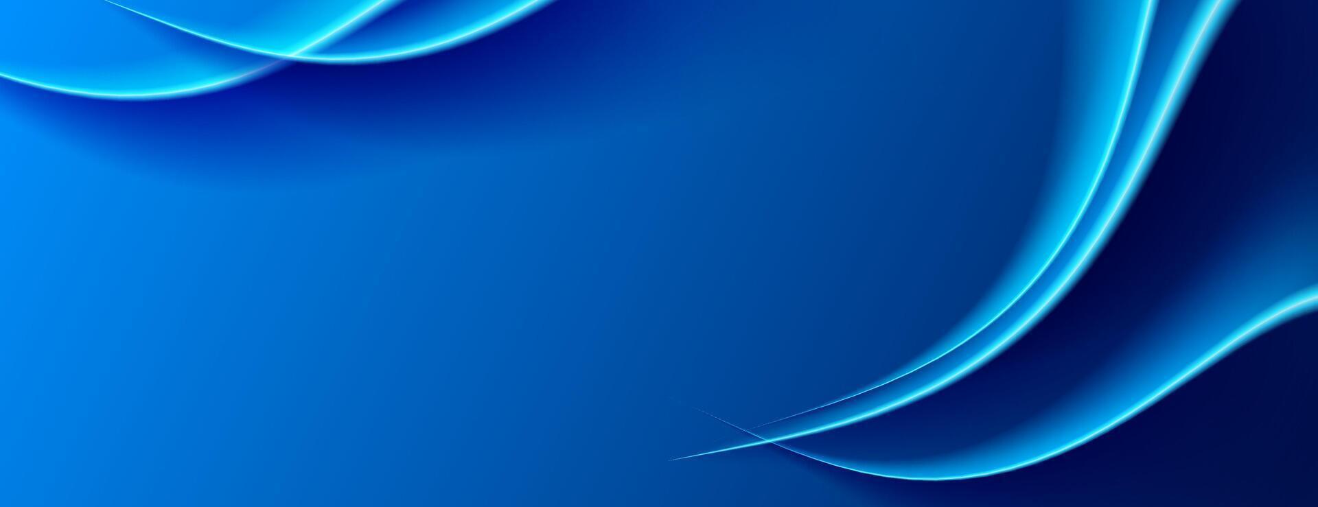 abstract blue background with overlapping dynamic wavy lines vector