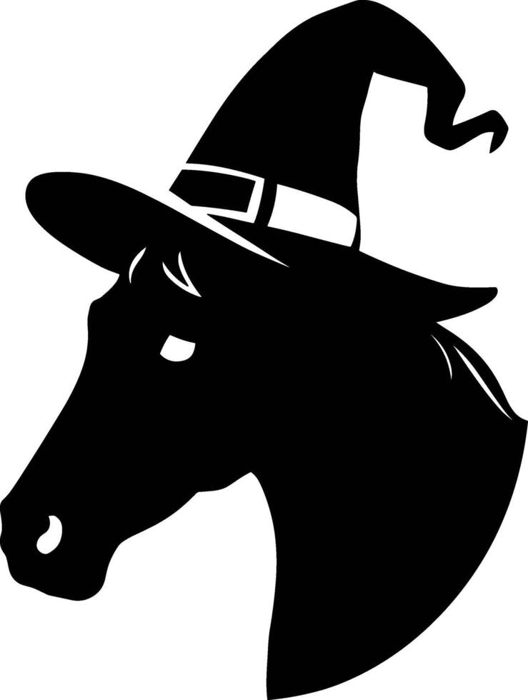 Halloween Horse in Witch Hat vector