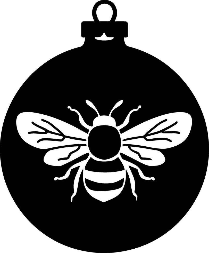Bee Christmas Ornament vector
