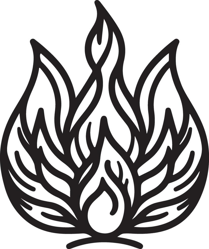 Bold Flame Illustration Design vector