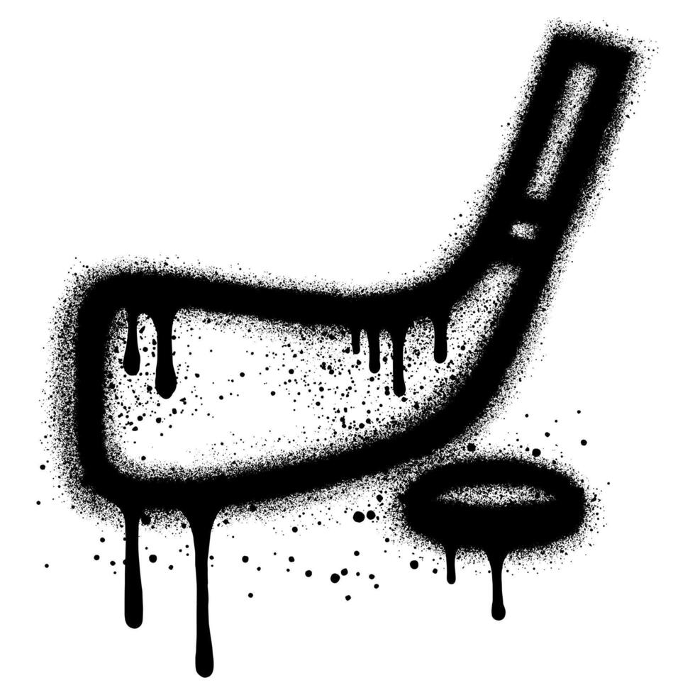Spray Painted Graffiti ice hockey Sprayed isolated with a white background. vector
