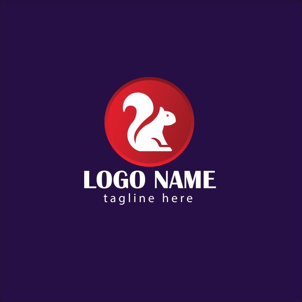 Squirrel Logo Design. Animal Logo Design. vector