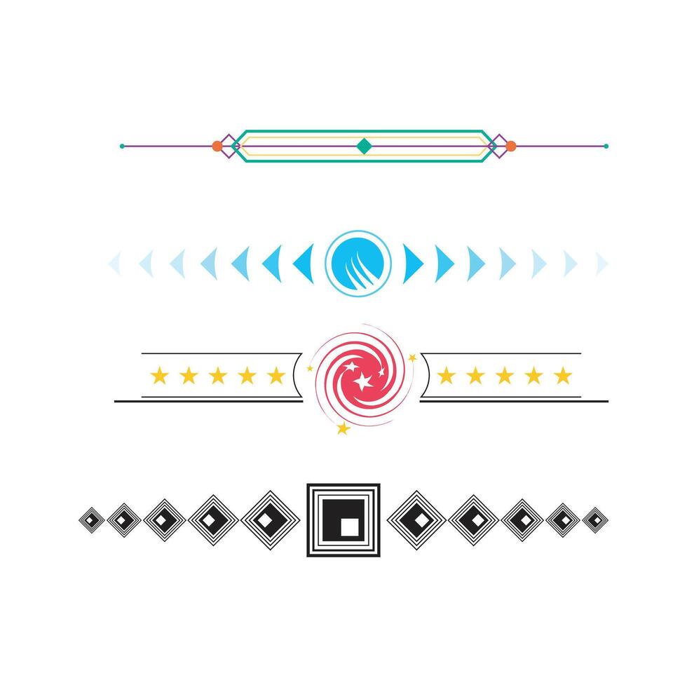 Simple black divider design vector