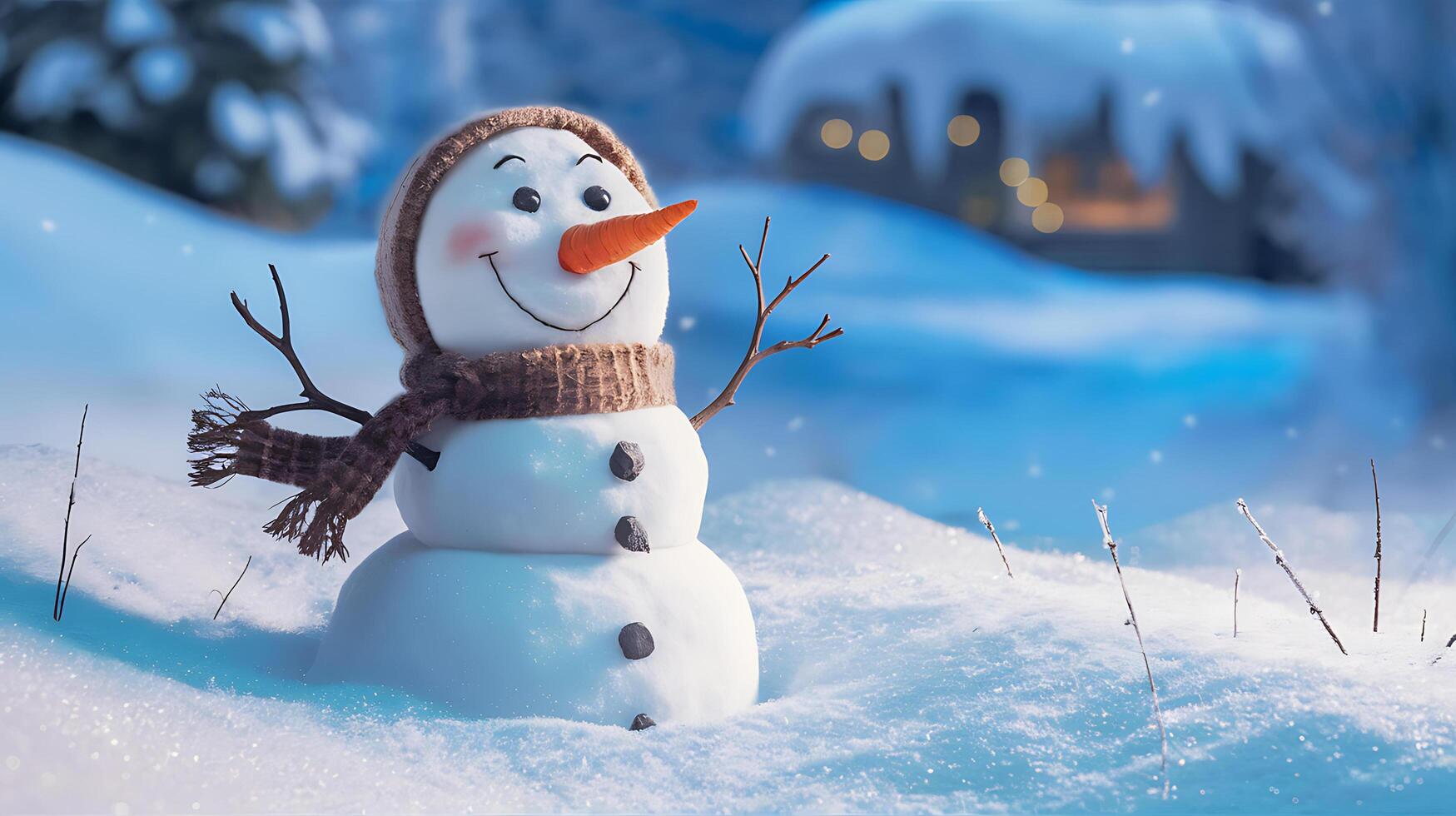 snowman christmas background photo