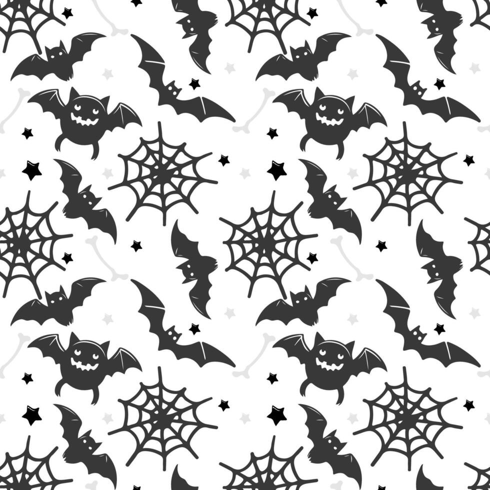 Halloween background. Spooky season seamless pattern. vector