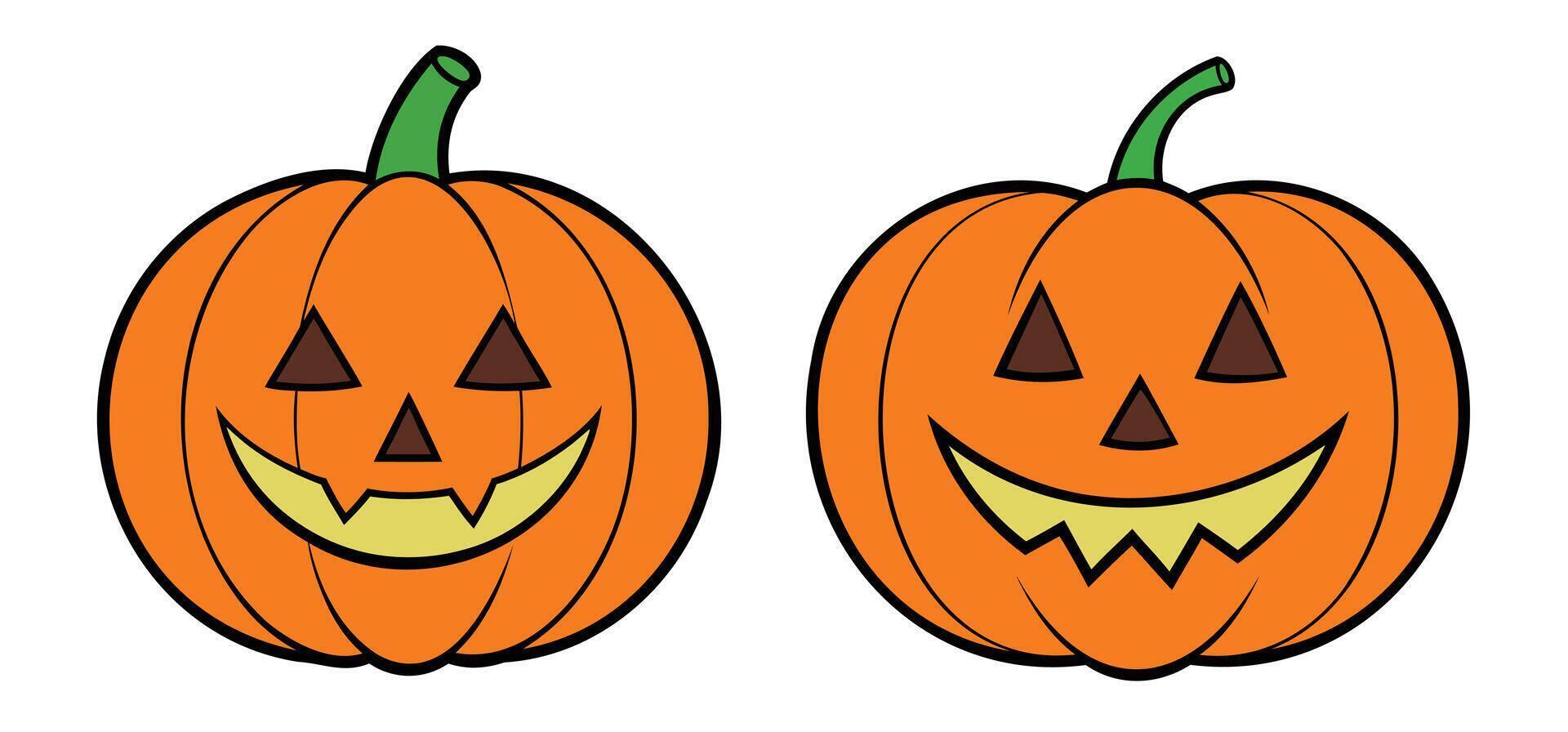 Halloween pumpkin character illustration isolated vector