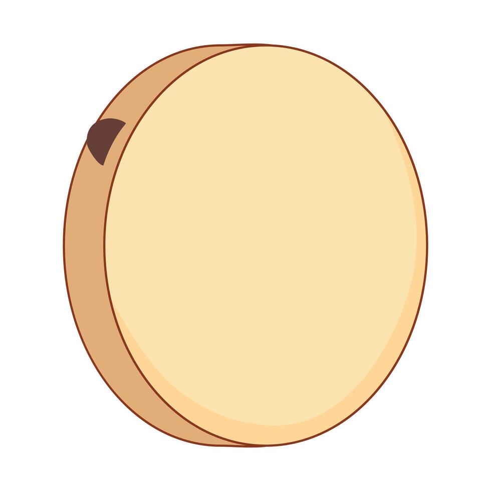 Ravanna is a traditional musical instrument of Mauritius. drum made of wood and stretched skin for Sega music. Percussion instrument common among the peoples of Africa and India in flat style. vector