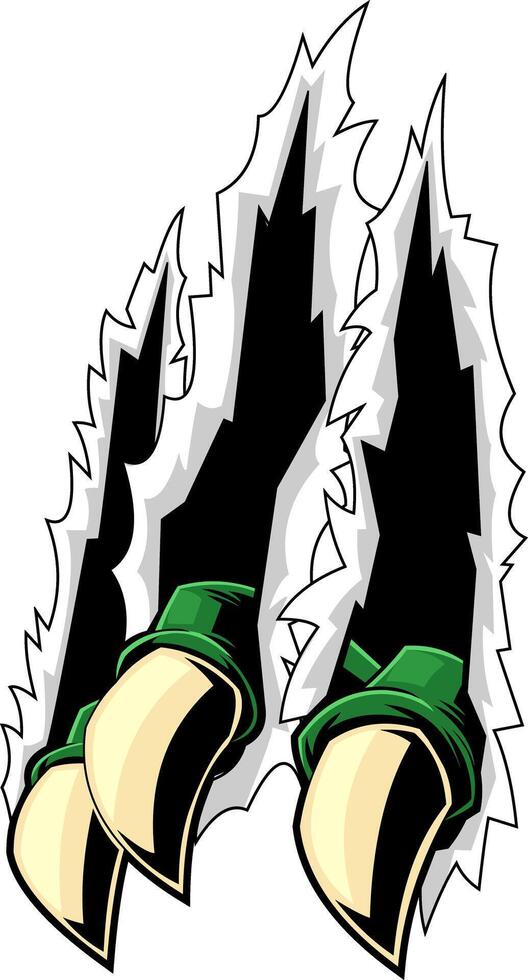 Monster Claws Hand Ripping Out Background Graphic Design vector
