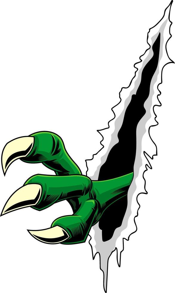 Monster Claws Hand Ripping Out Background Graphic vector