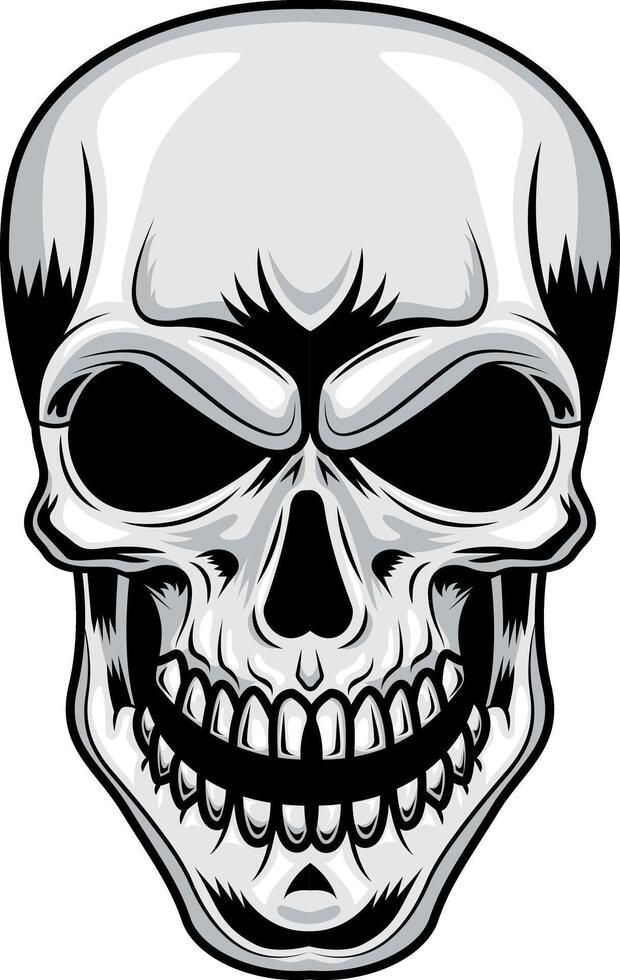 Human Skull Graphic Logo Design vector