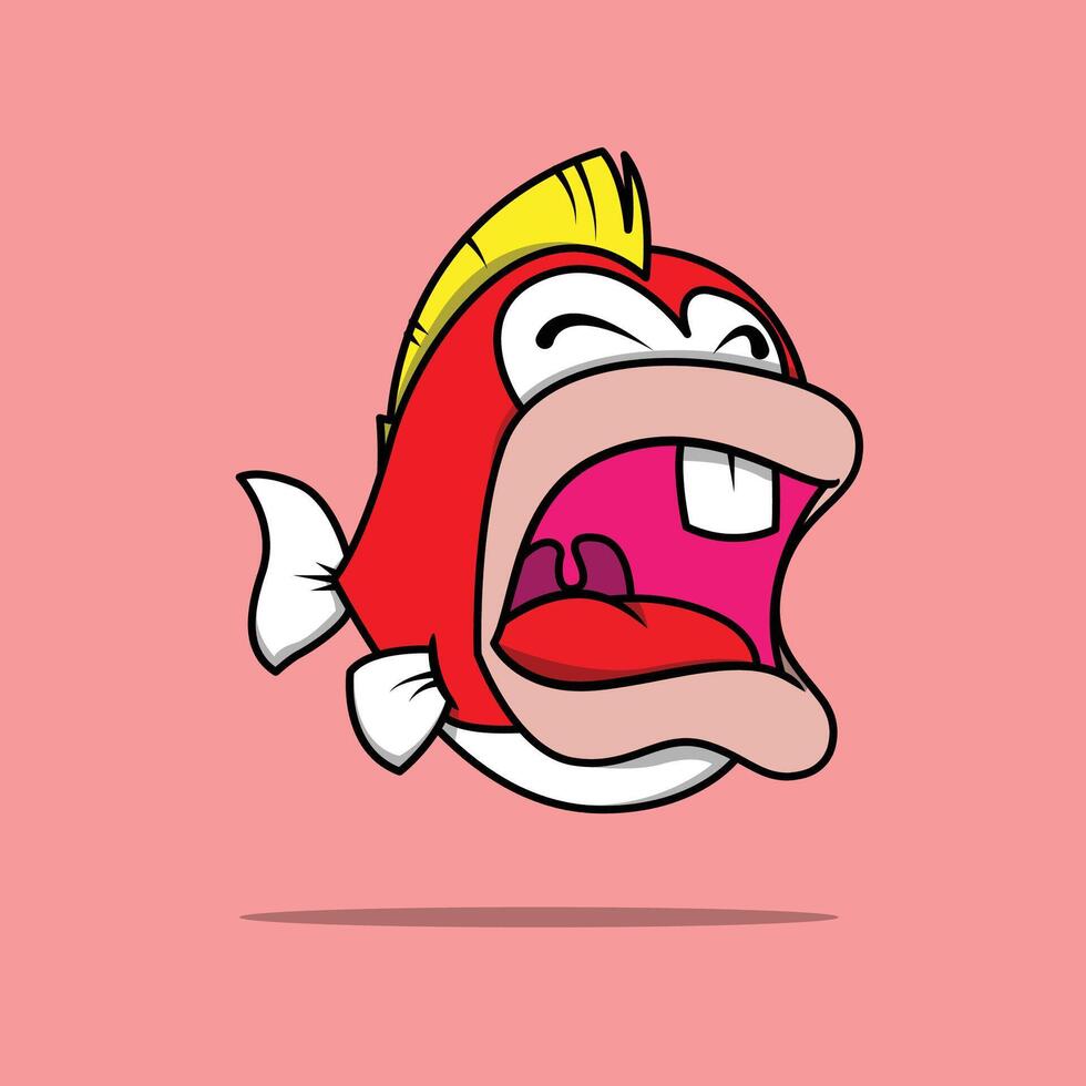 Boss Bass Fish Enemy Game vector