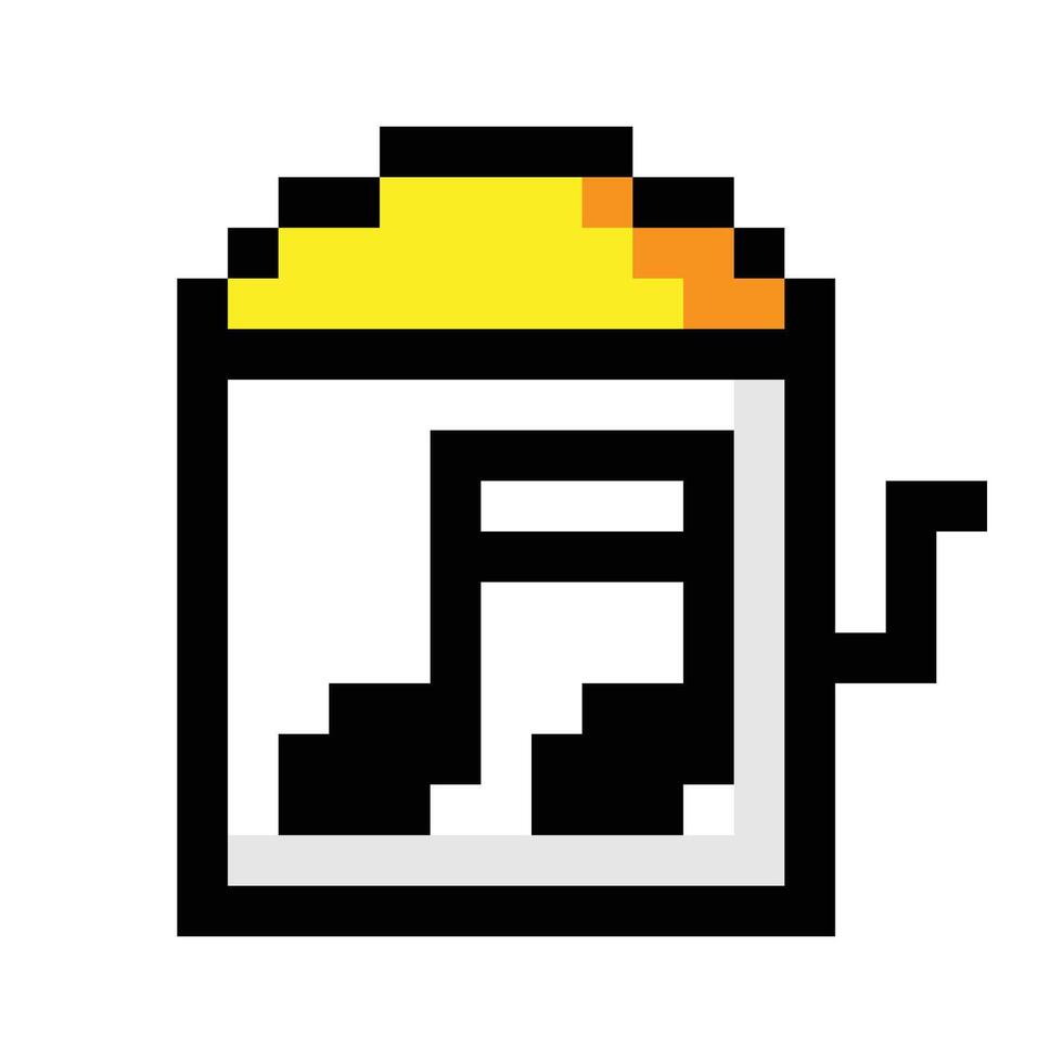 Music Box Game Pixel vector