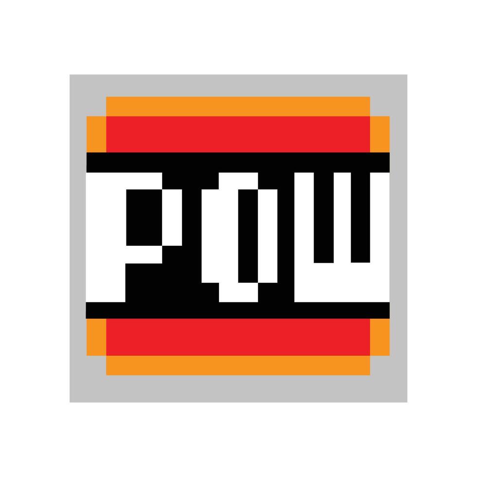 POW Effect Game Pixel vector