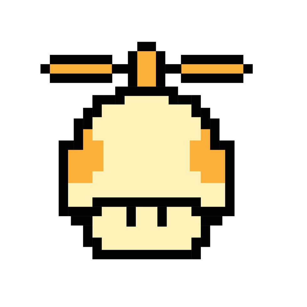 Flying Mushroom Game Pixel vector