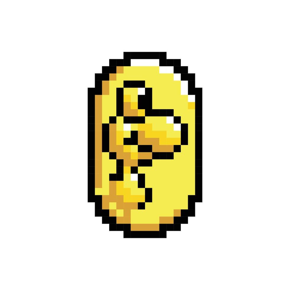 Dino Yoshi Coin Game Pixel vector