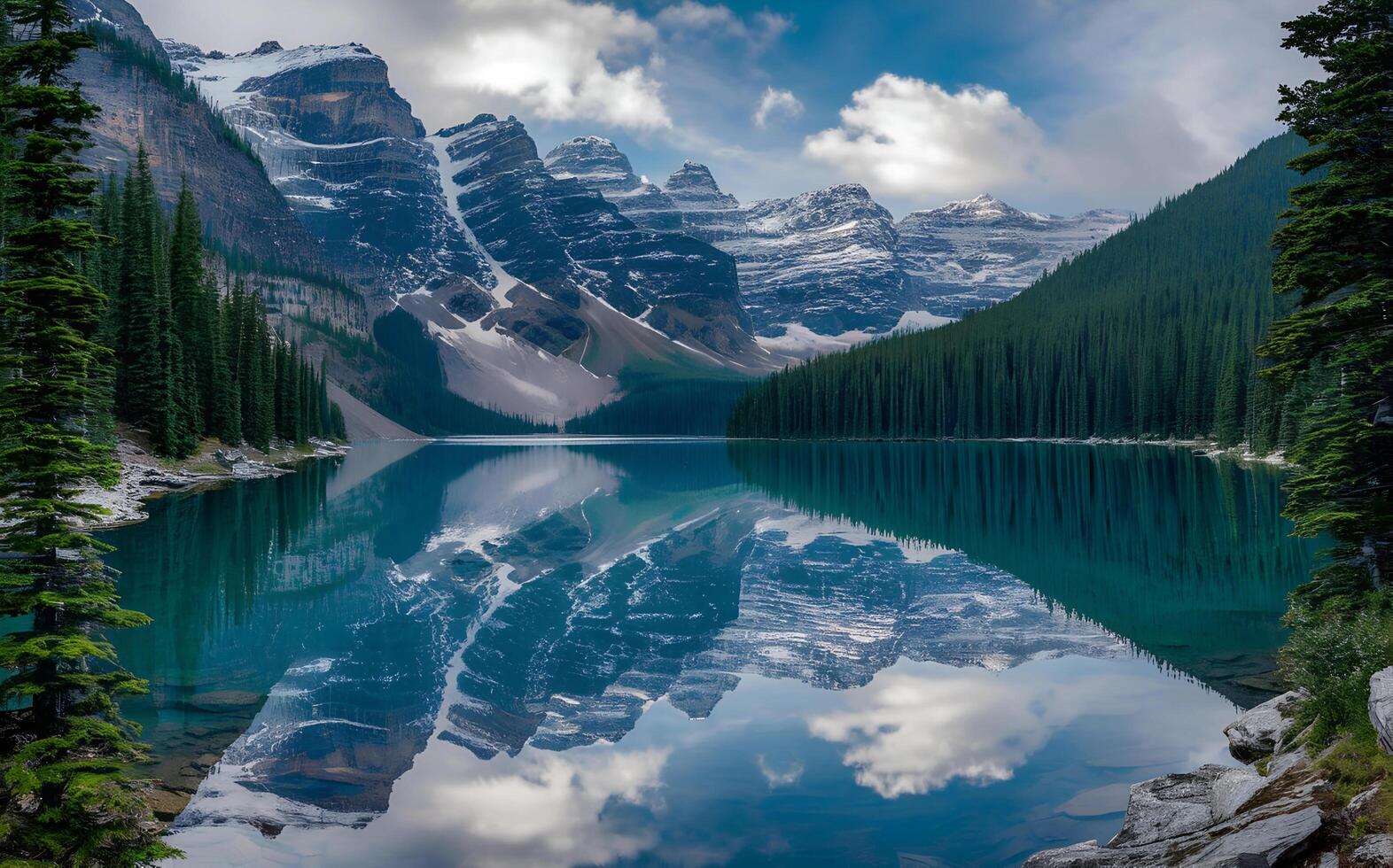Pristine Reflections A Tranquil Mountain Lake photo