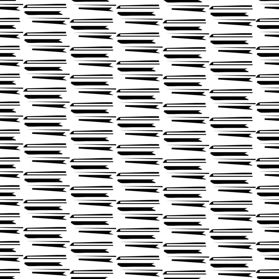 Seamless pattern with black pencil brushstrokes vector