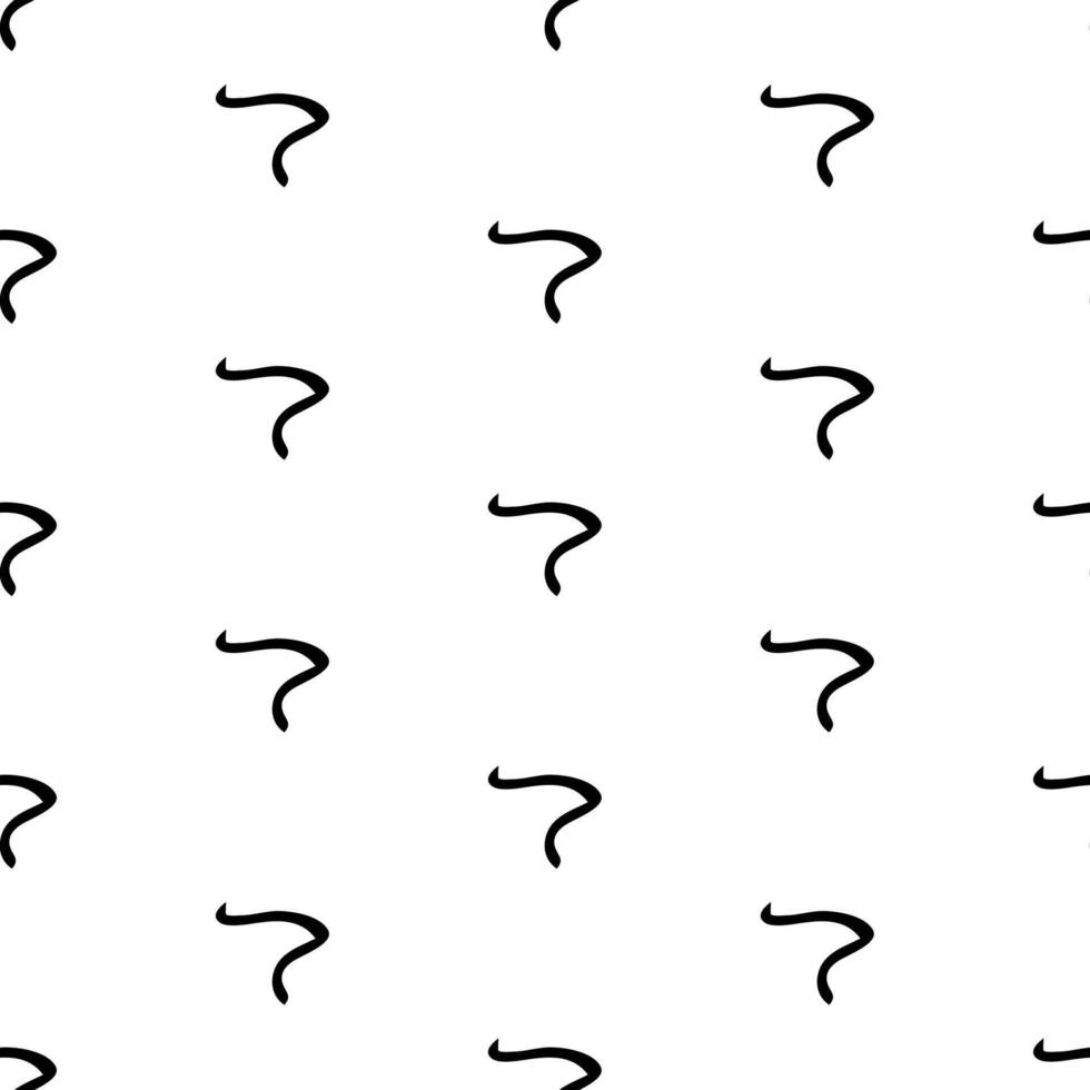 Seamless pattern with sketch squiggle vector
