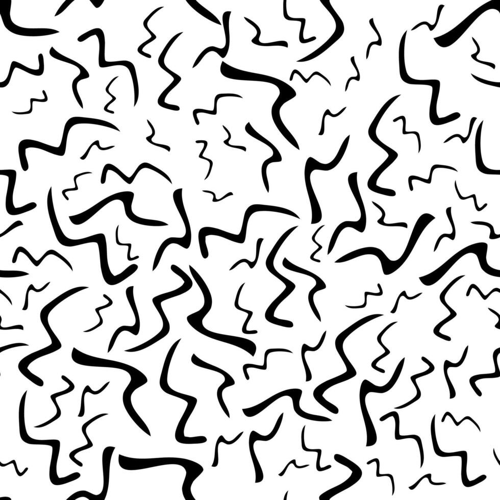 Seamless pattern with sketch squiggle vector