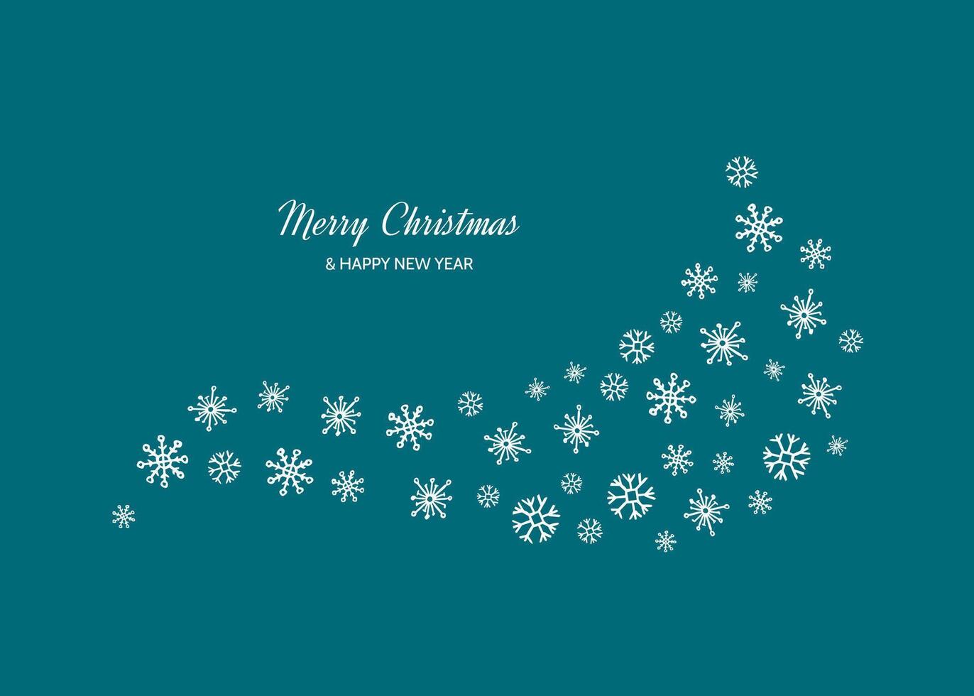 Merry Christmas background with snowflakes vector