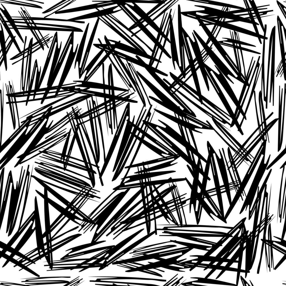 Seamless pattern with black pencil brushstrokes vector
