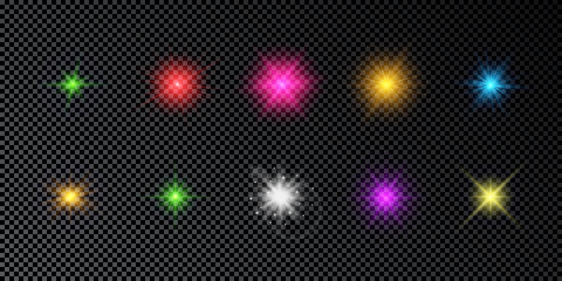 Light effect of lens flare vector