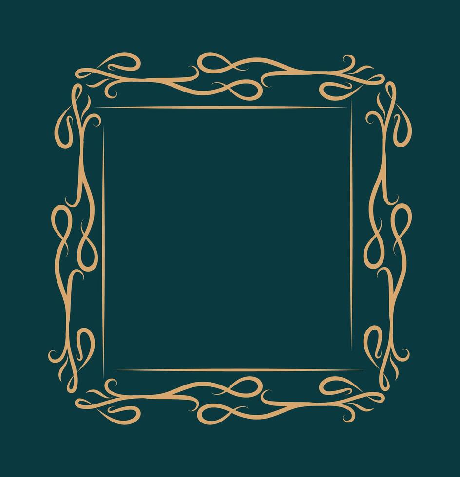 luxury vintage frame background template vector