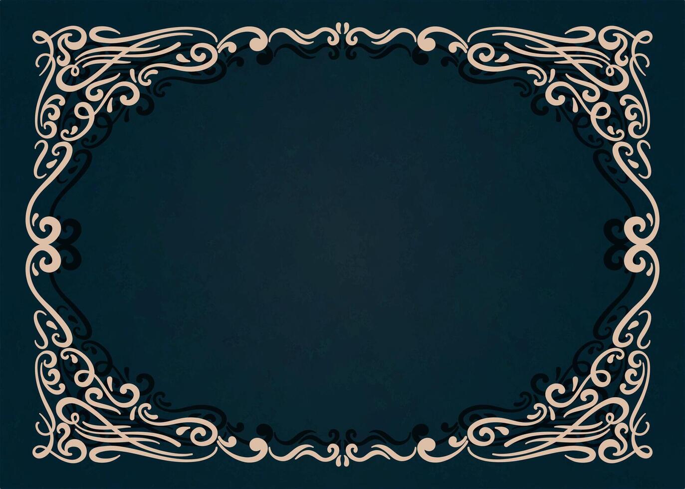 hand drawn ornament frame background vector