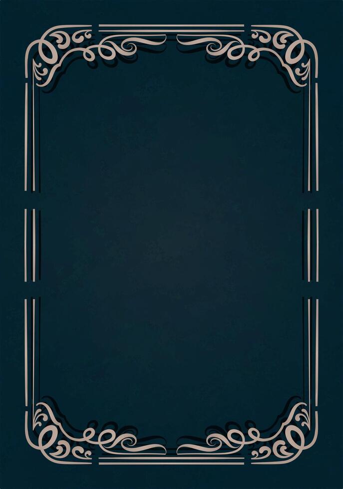 vintage frame background template vector