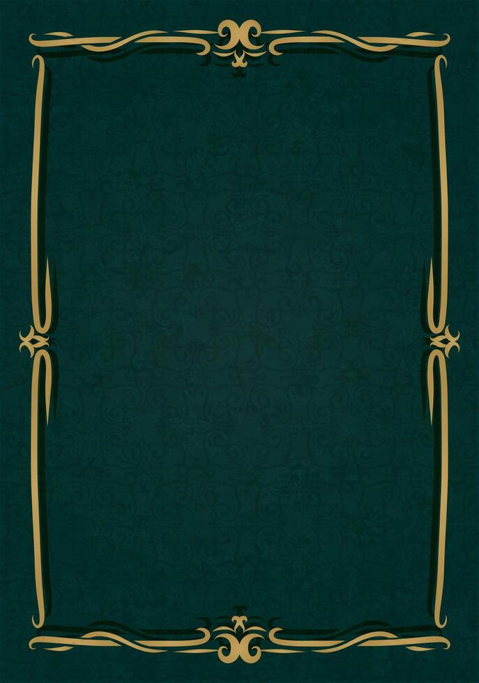hand drawn golden frame background vector