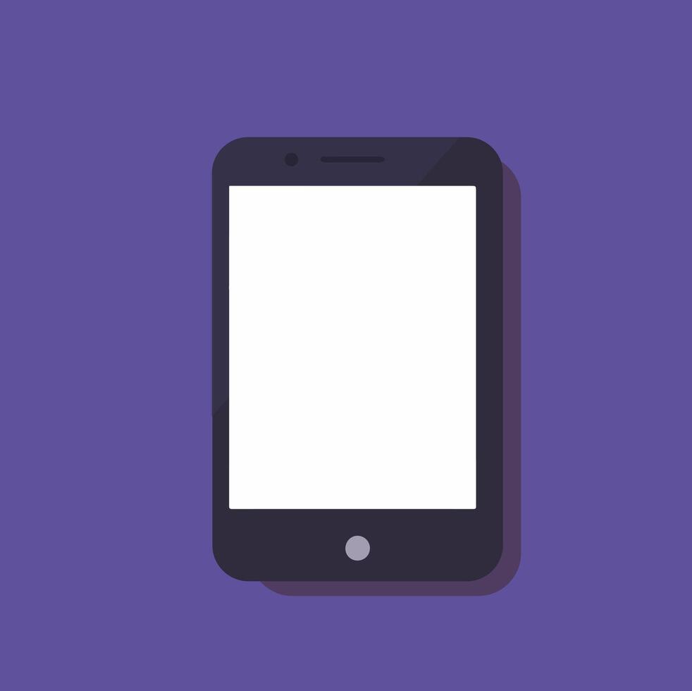 A modern smartphone with a blank white screen vector