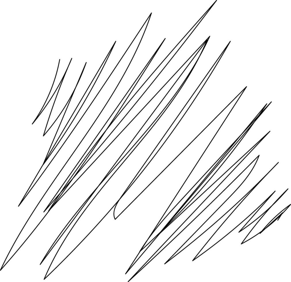 Abstract overlapping black and white lines in chaotic design. vector