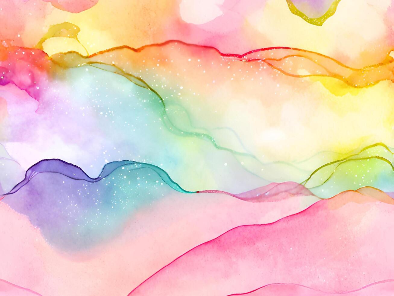 Vivid Colored Rainbow Alcohol Ink Art Graphic photo