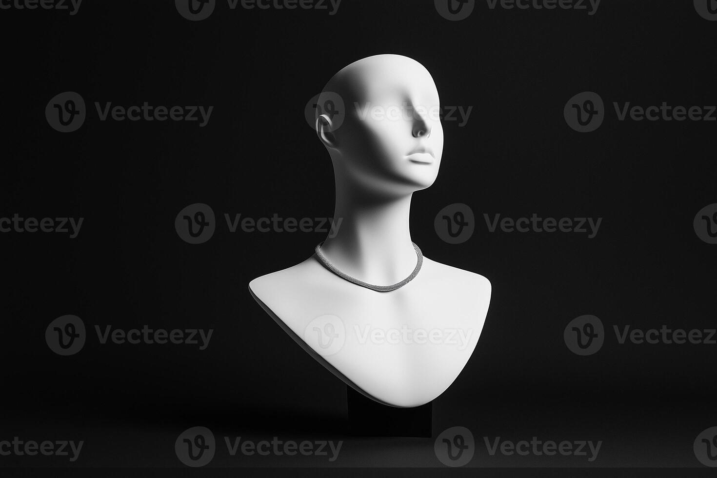 Sleek White Jewelry Mannequin Display photo