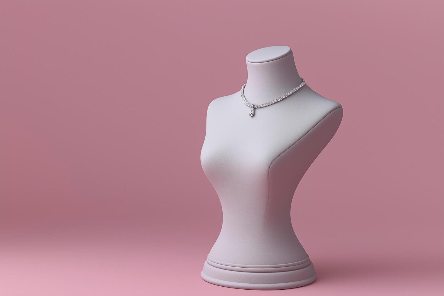 Minimalist Grey Jewelry Mannequin Mockup photo