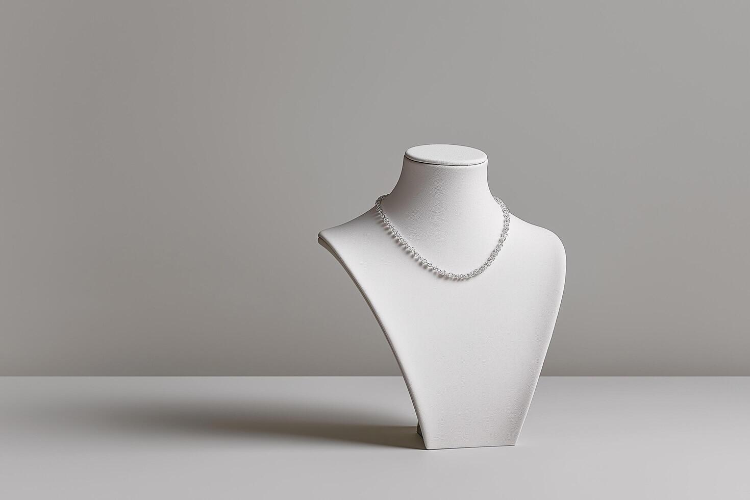 Polished White Jewelry Display Mannequin photo