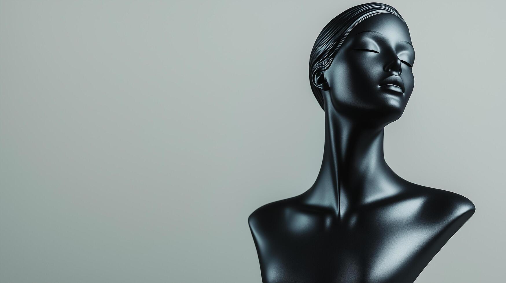 Modern Black Jewelry Holder Mannequin for Luxury Display photo