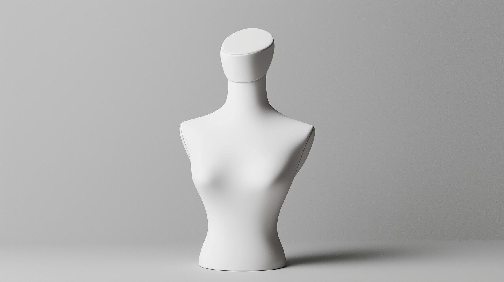 Sleek White Mannequin for Jewelry Mockup photo