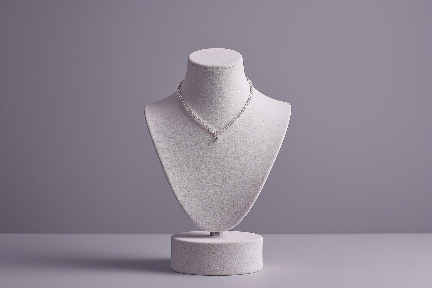 Contemporary White Jewelry Mannequin with Minimalist Design photo