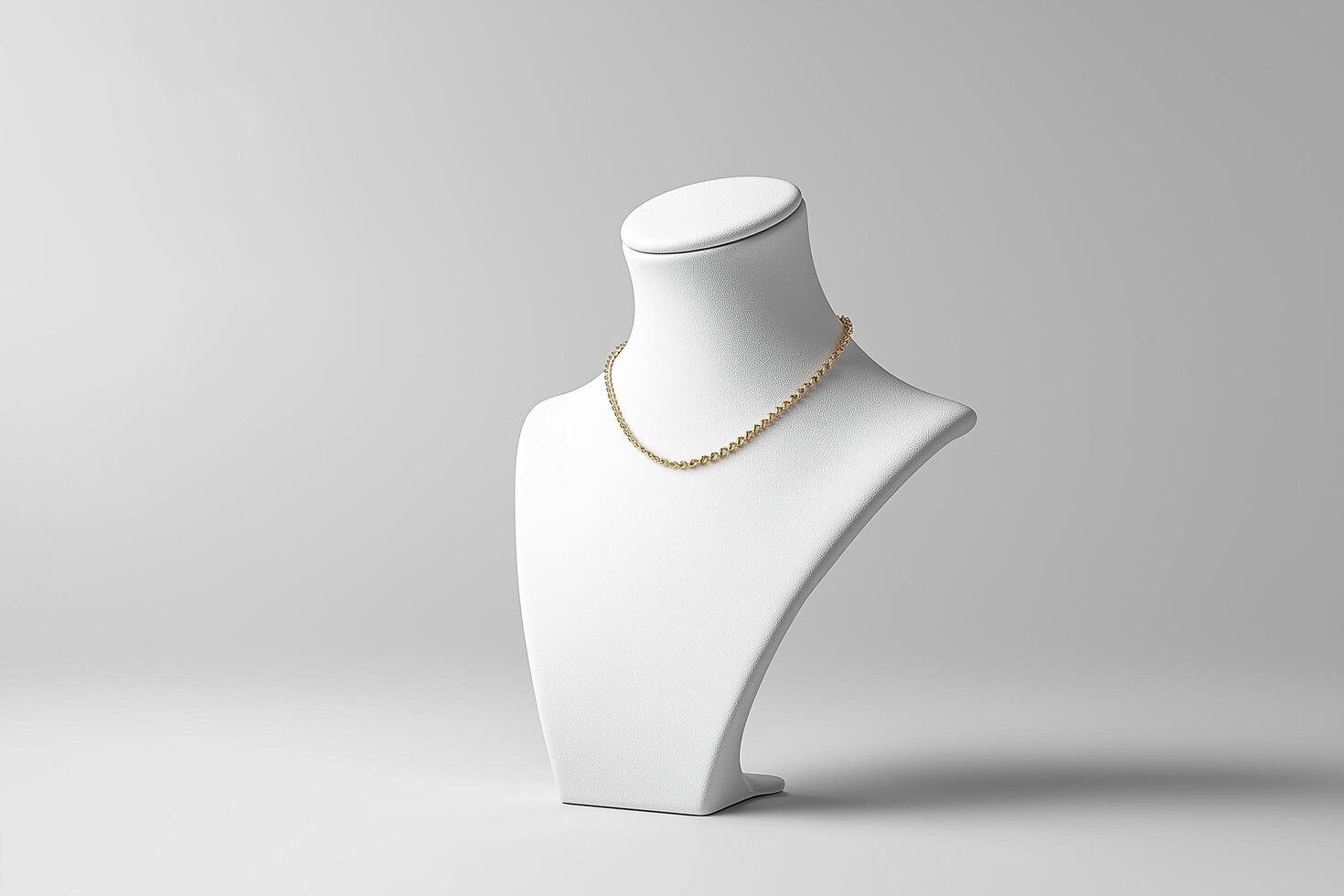 Modern White Jewelry Mannequin for Elegant Display photo