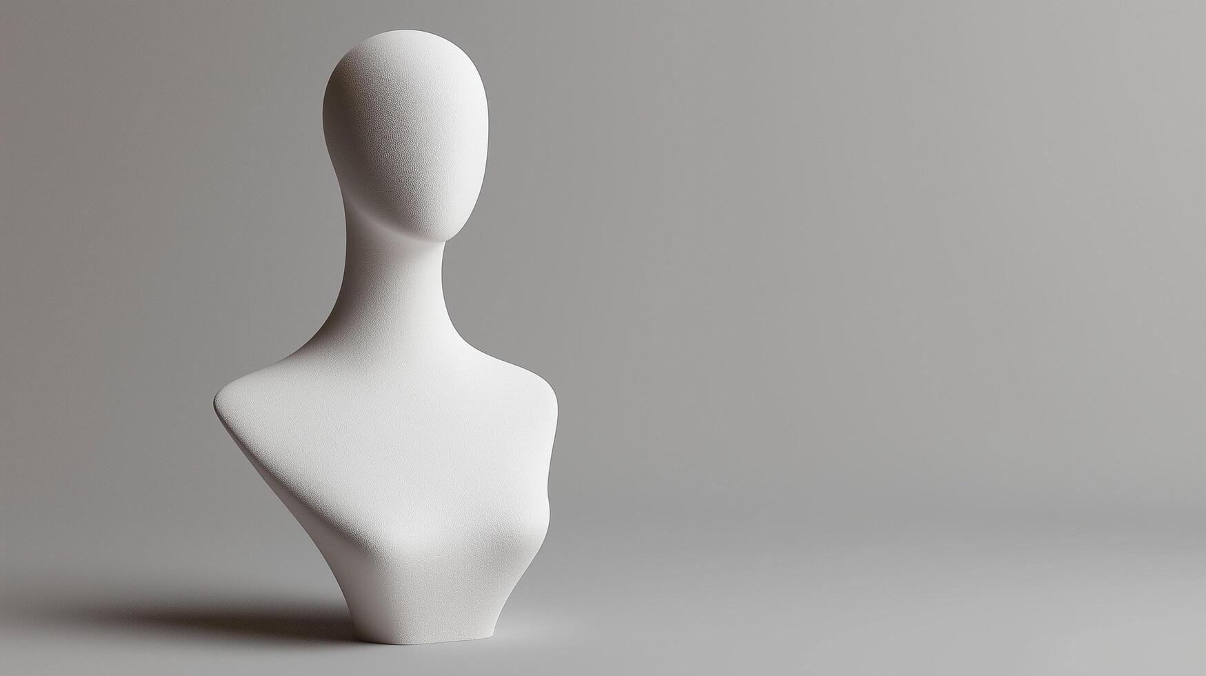 White Jewelry Mannequin on white background photo
