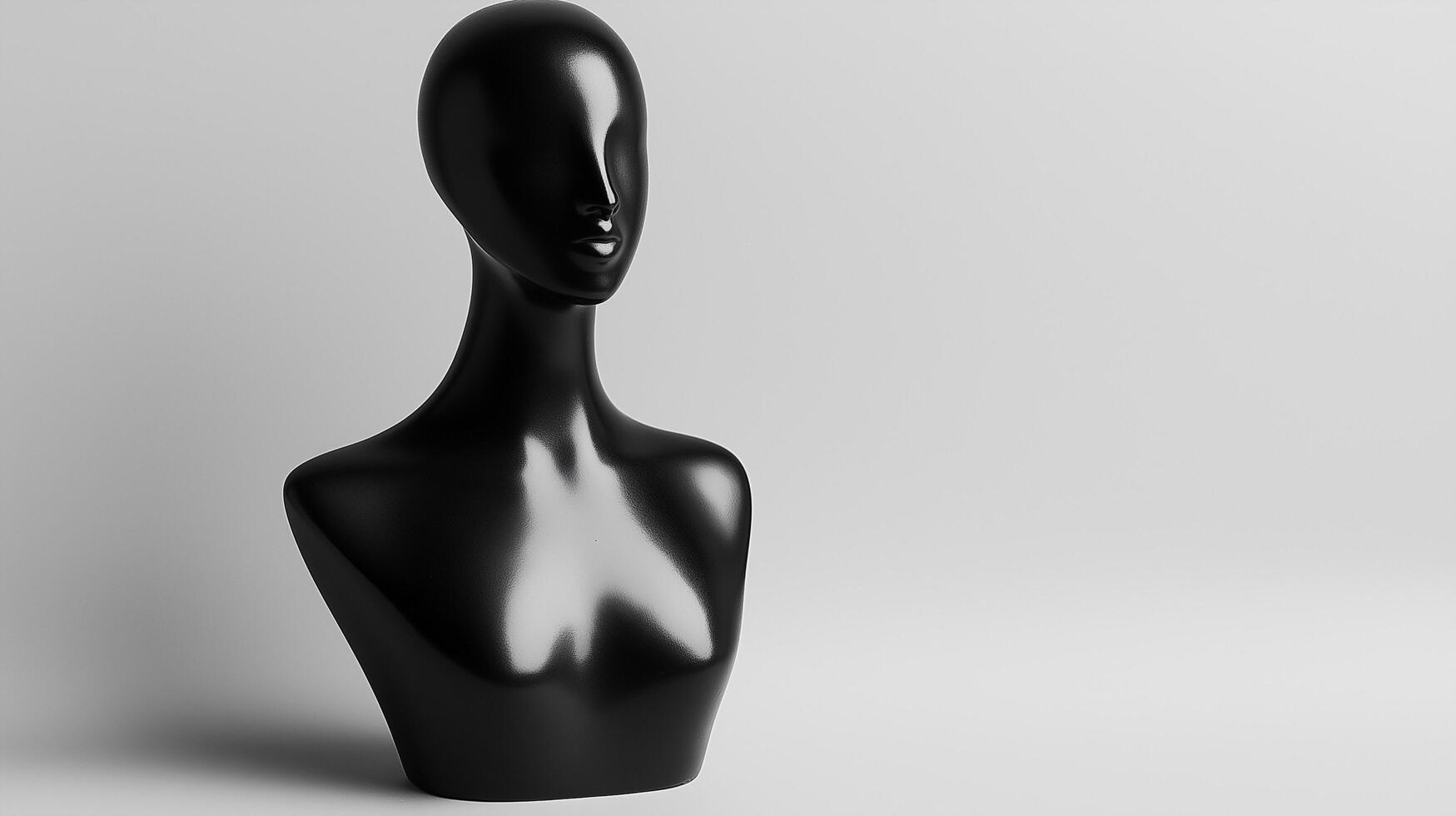 Stylish Black Jewelry Mannequin with Elegant Design photo